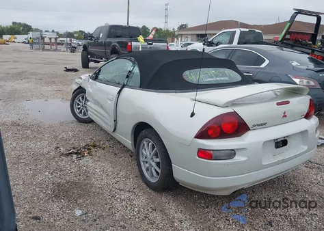2001 Mitsubishi Eclipse Spyder Gs z USA, uszkodzony, nr VIN 4A3AE45G11E192386